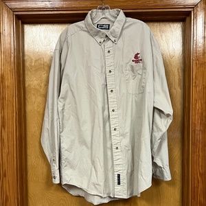 Men’s XXL Washington State Long Sleeve Button Front Shirt